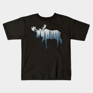 moose wildlife animal canada forest Kids T-Shirt